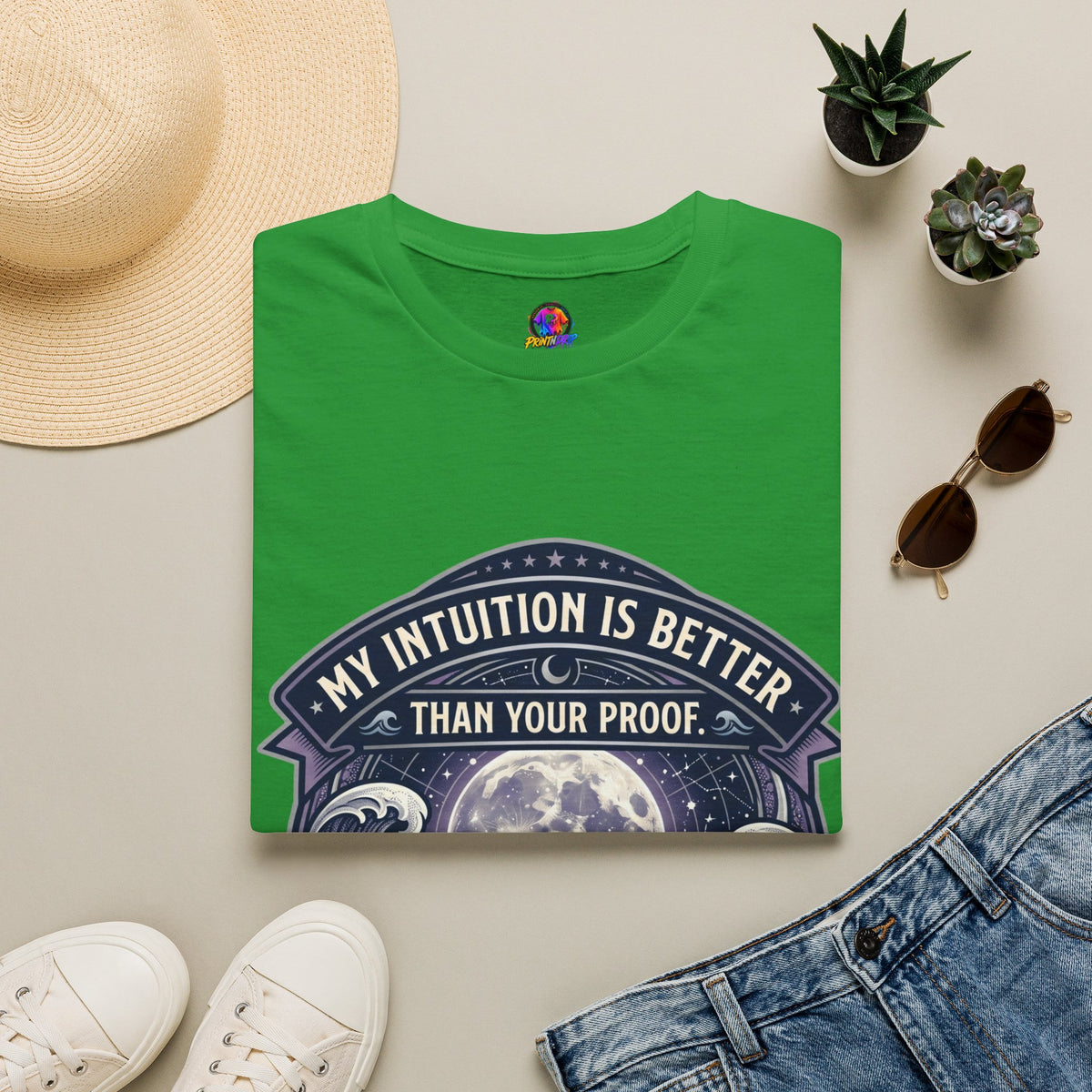 Cancer Zodiac T-Shirt — "My Intuition Is Better Than Your Proof" Astrology Tee