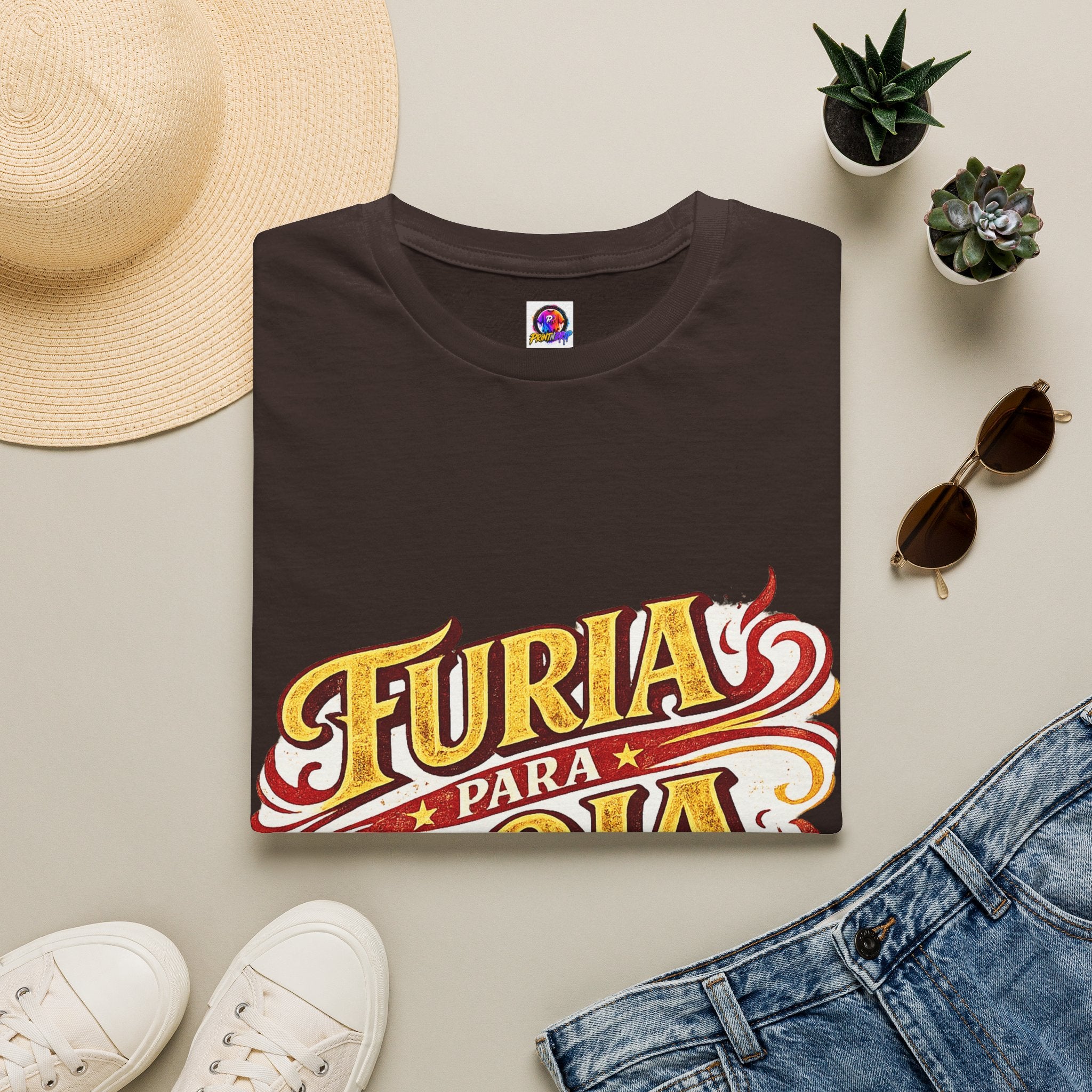 Spain Furia Para Roja T-Shirt — Vintage Flame Spanish Pride Soccer Tee