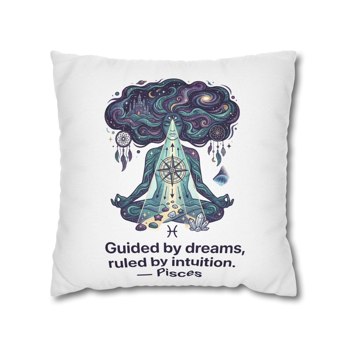 Pisces Meditation Pillowcase — "Guided by dreams, ruled by intuition"