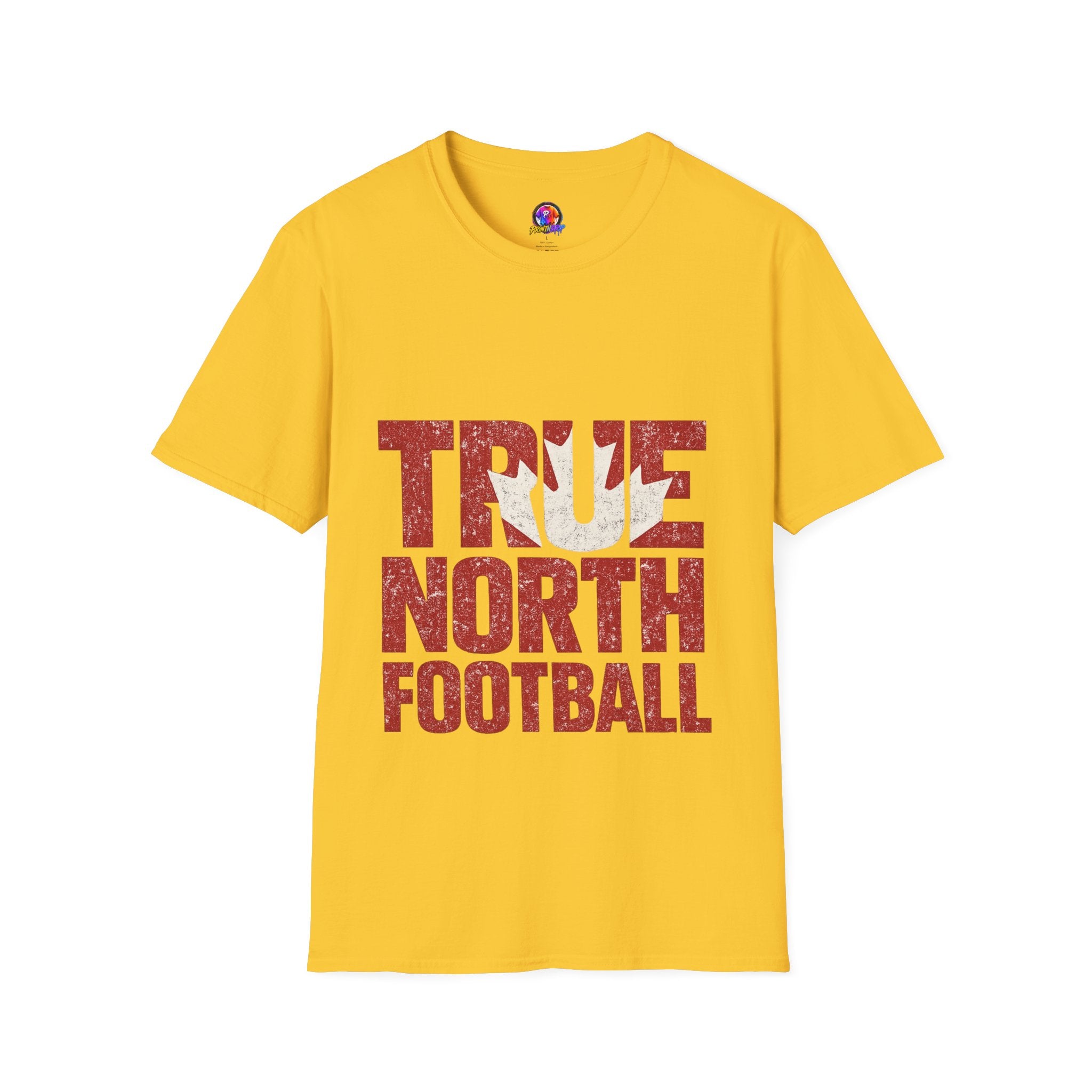 Canada True North Football T-Shirt — Vintage Canadian Leafs Sports Tee