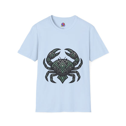 Crab Tribal Graphic T-Shirt — Nautical Beachy Zodiac Style