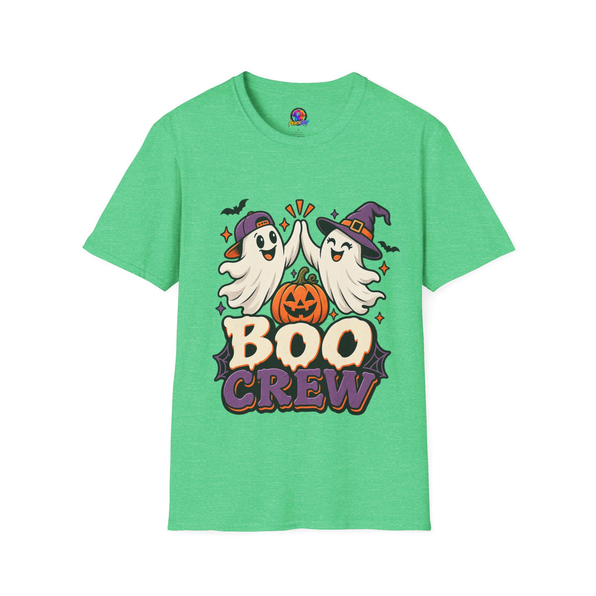 Boo Crew Halloween T-Shirt — Cute Ghosts & Pumpkin Graphic