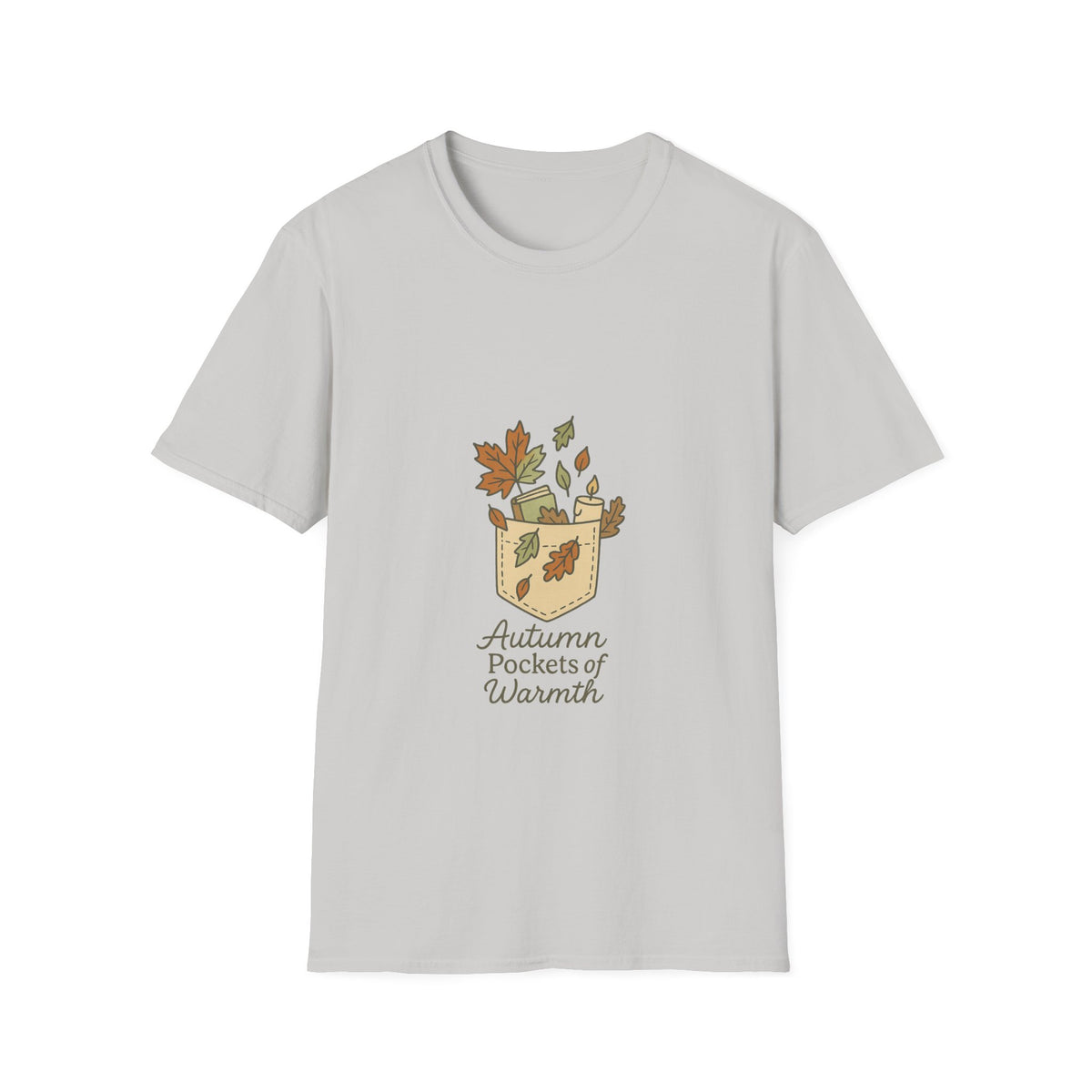 Autumn Pockets of Warmth T-Shirt — Fall Leaves Cozy Graphic Tee - Trending Now - October 2026