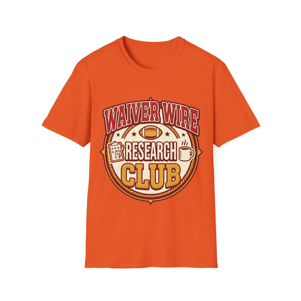 Waiver Wire Research Club Football T-Shirt — Fantasy Football Fan Tee - Trending Now - August 2026