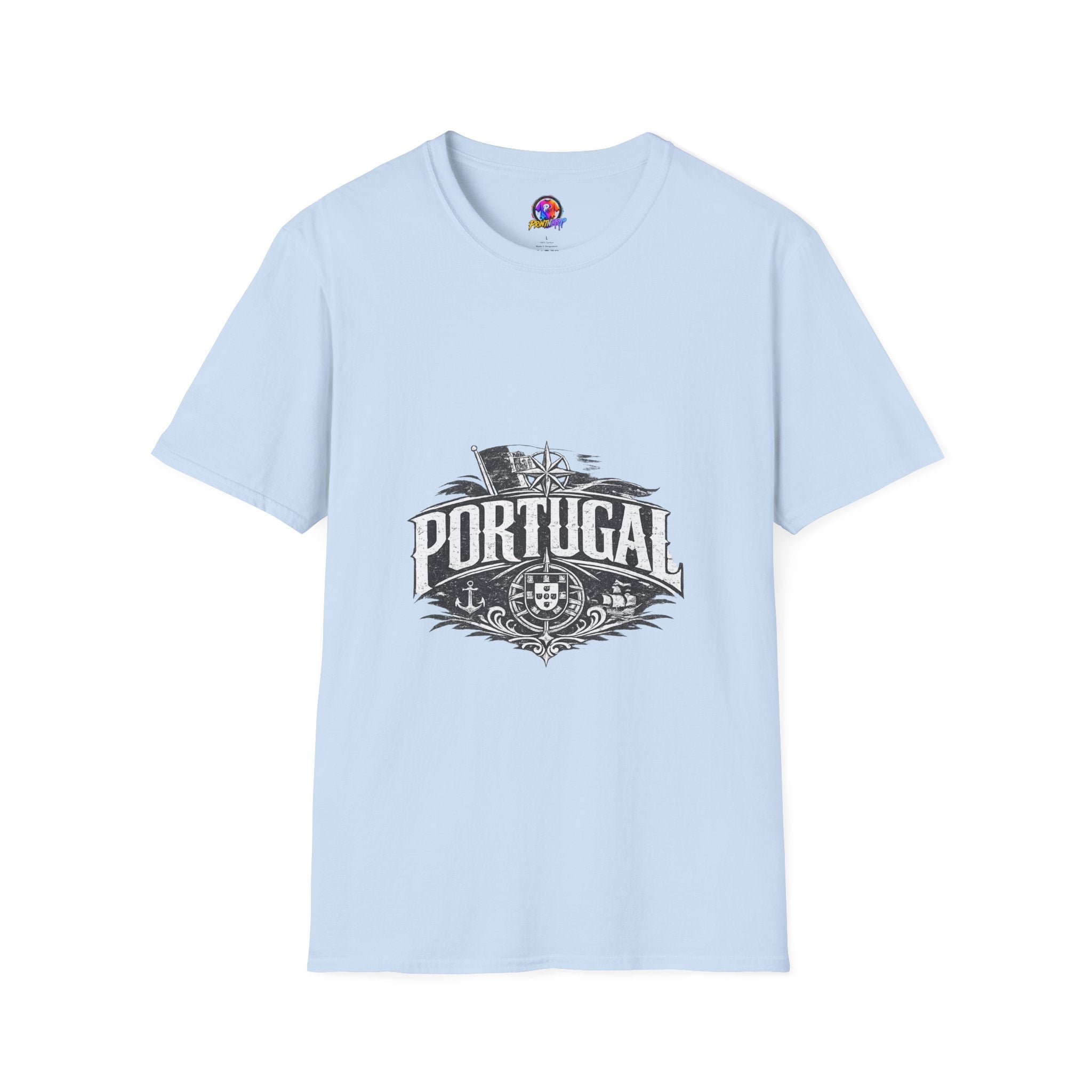Portugal Vintage Compass T-Shirt — Nautical Travel Souvenir