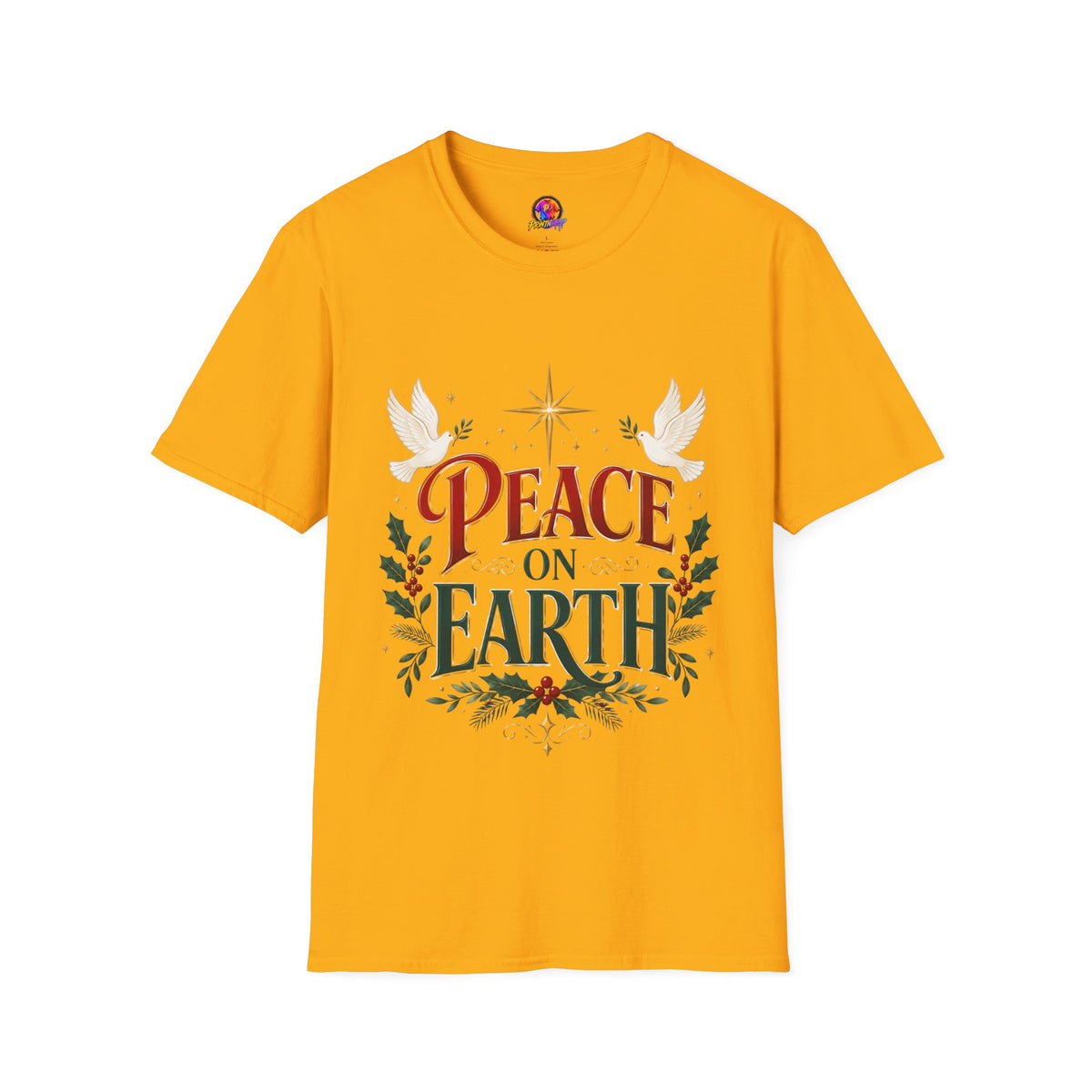 Peace on Earth T-Shirt — Holiday Dove & Star Christmas Tee