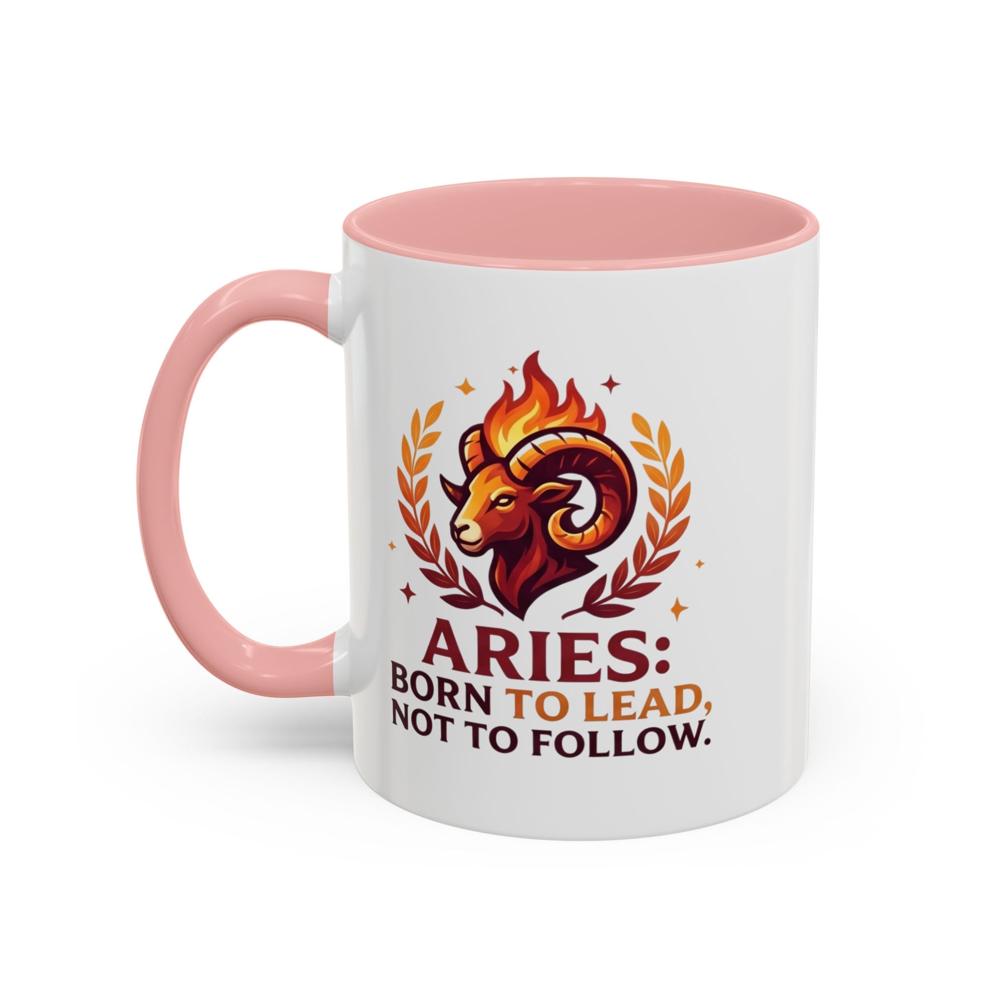 Aries Coffee Mug — "Aries: Born to Lead, Not to Follow" Zodiac Astrology Gift