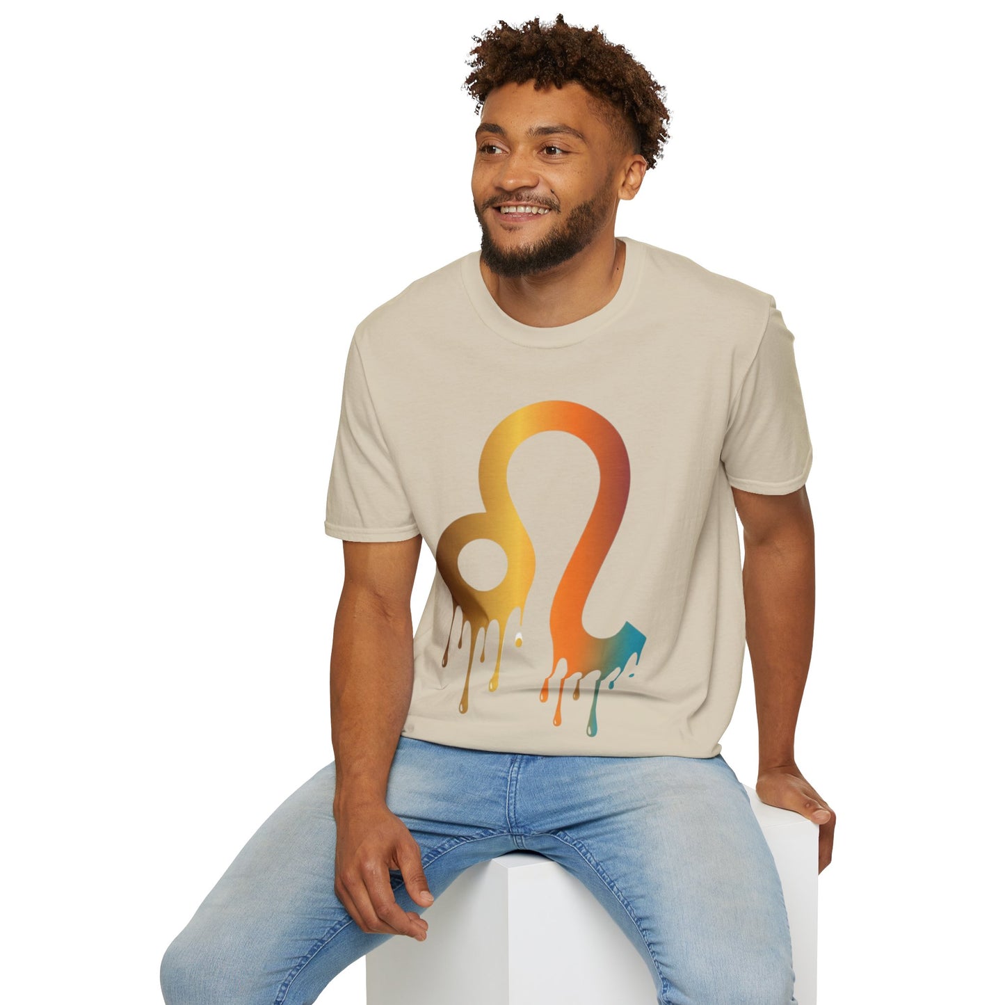Leo Zodiac Drip T-Shirt — Colorful Astrology Sign Tee