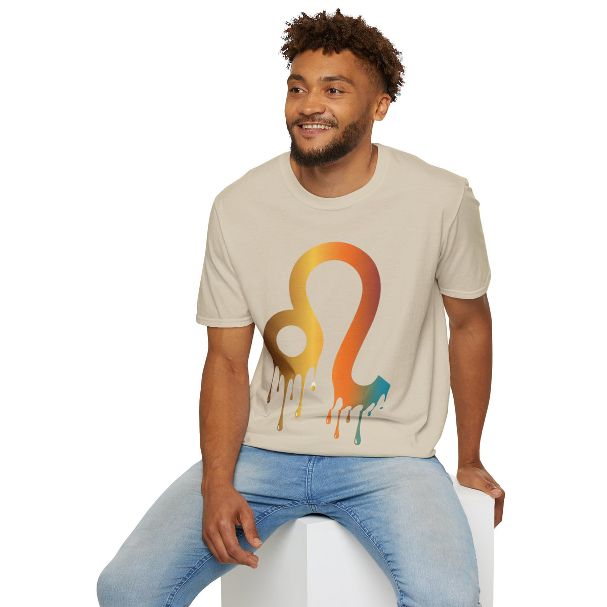 Leo Zodiac Drip T-Shirt — Colorful Astrology Sign Tee