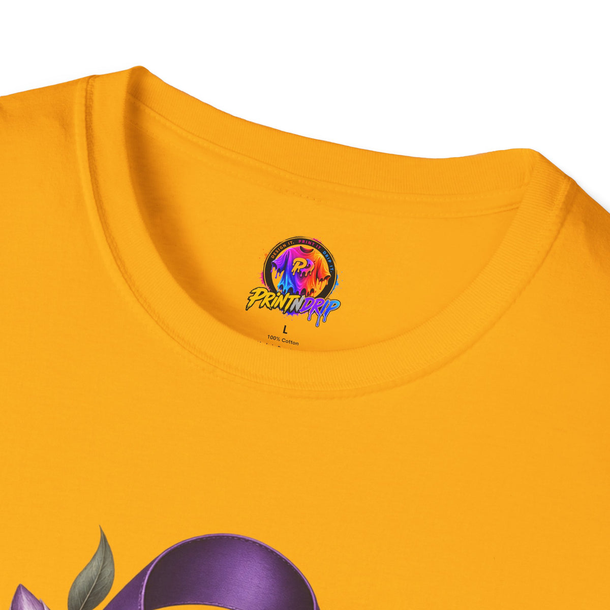 Healing Is Power Purple Ribbon Awareness Domestic Violence  T-Shirt