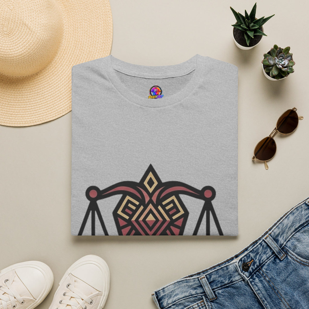 Libra Scales T-Shirt — Geometric Zodiac Libra Tee