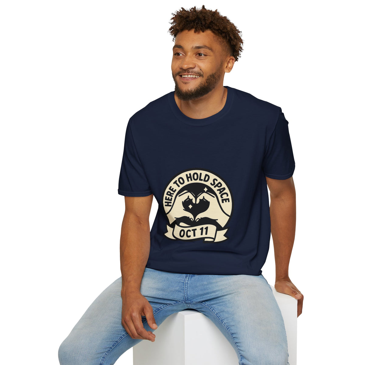 Sea Turtle Rescue Badge T-Shirt — "Here to Hold Space" Oct 11 - Trending Now - October 2026