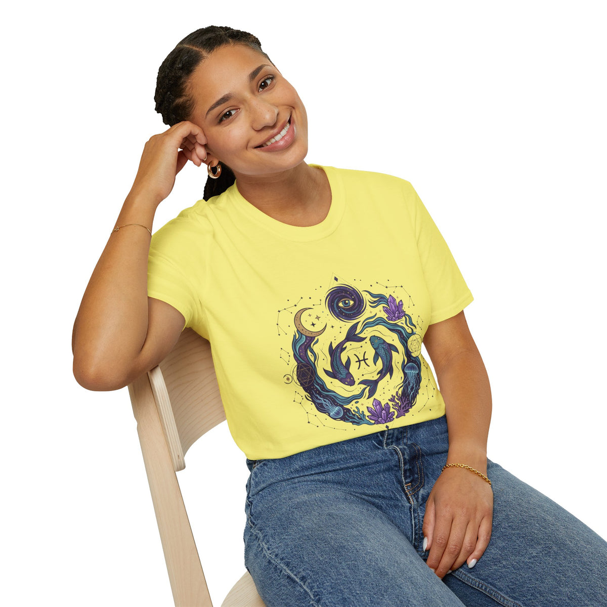 Pisces Mystic Vibes T-Shirt — Astrology Zodiac Tee with 'My vibe is mystical'