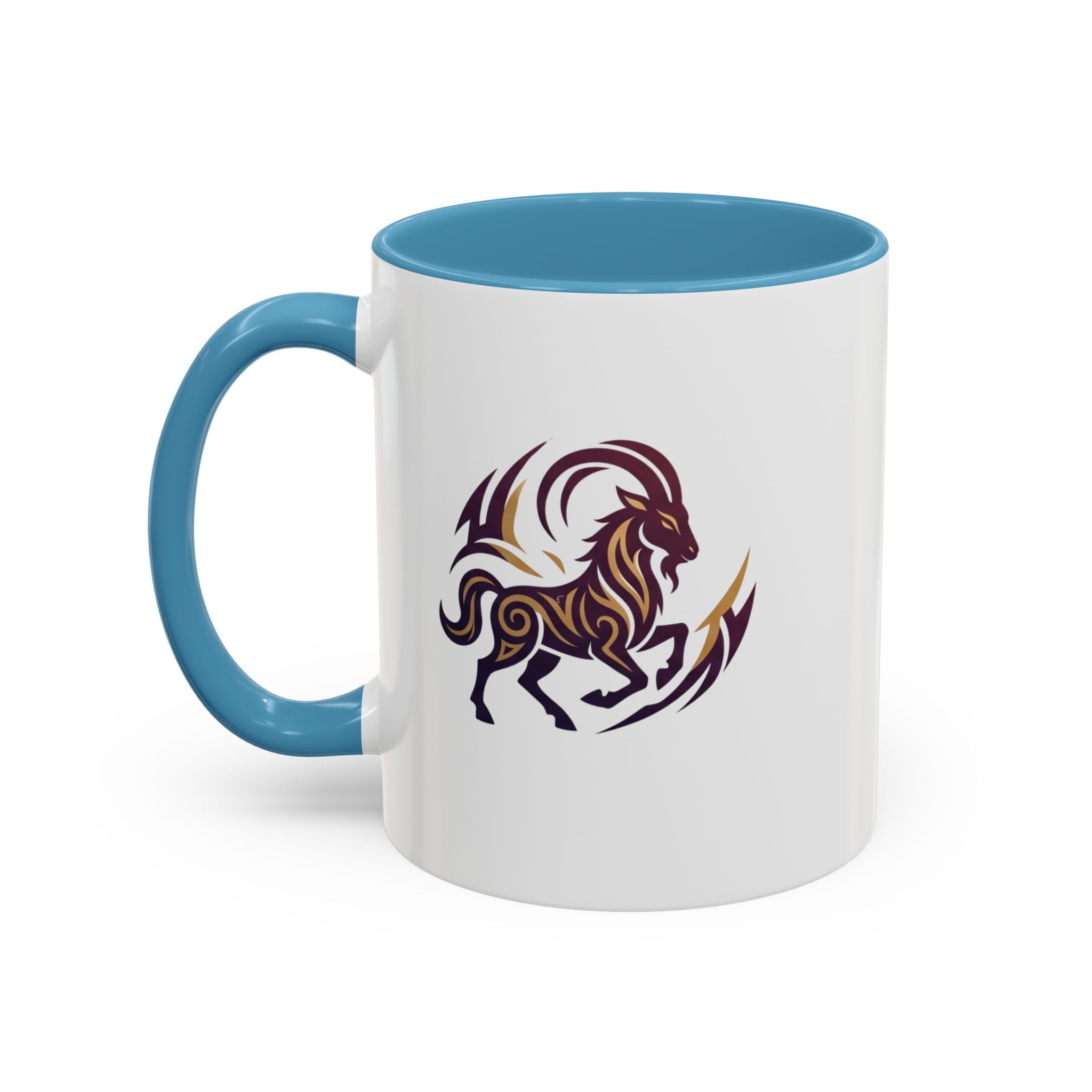 Capricorn Tribal Goat Accent Coffee Mug — Zodiac Horoscope Gift
