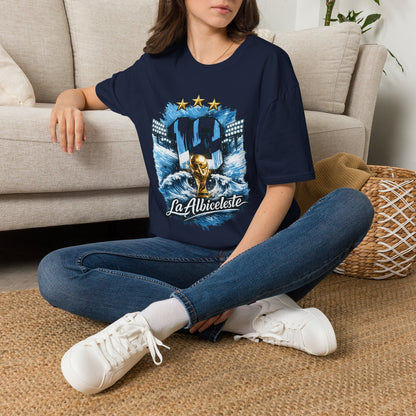 Argentina Soccer Jersey Graphic Tee — "La Albiceleste" 10 World Cup Tribute