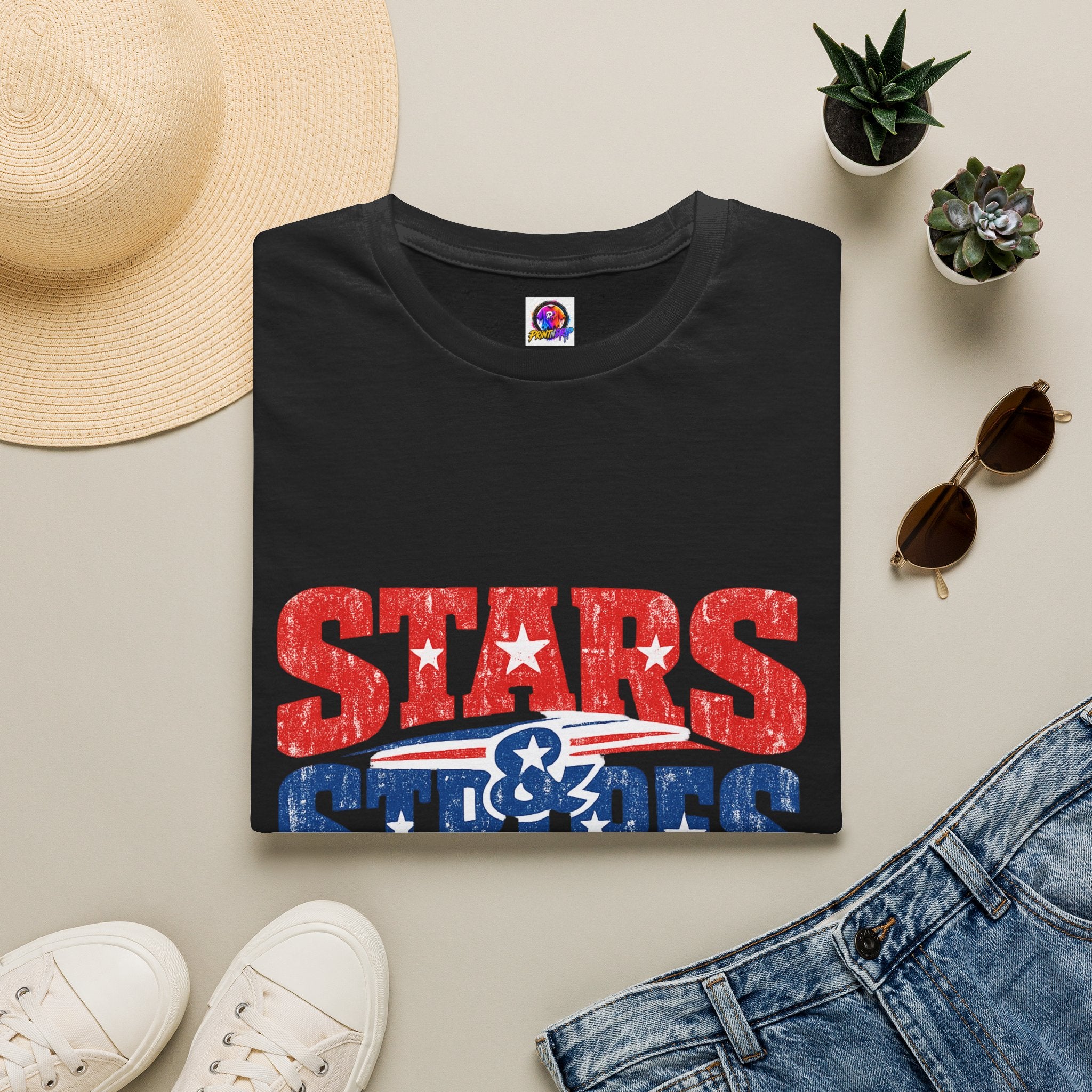 USA Stars & Stripes Forever T-Shirt — Patriotic Red White Blue Graphic Tee