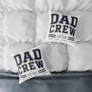 Dad Crew Square Pillow Milo Bailey Dog Dad Mom— Personalized Family Name & Est. Year Accent Pillow