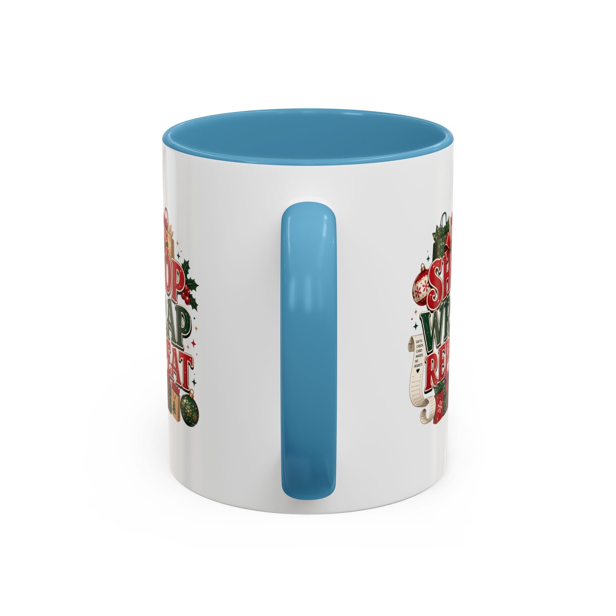 Shop Wrap Repeat Christmas Accent Coffee Mug