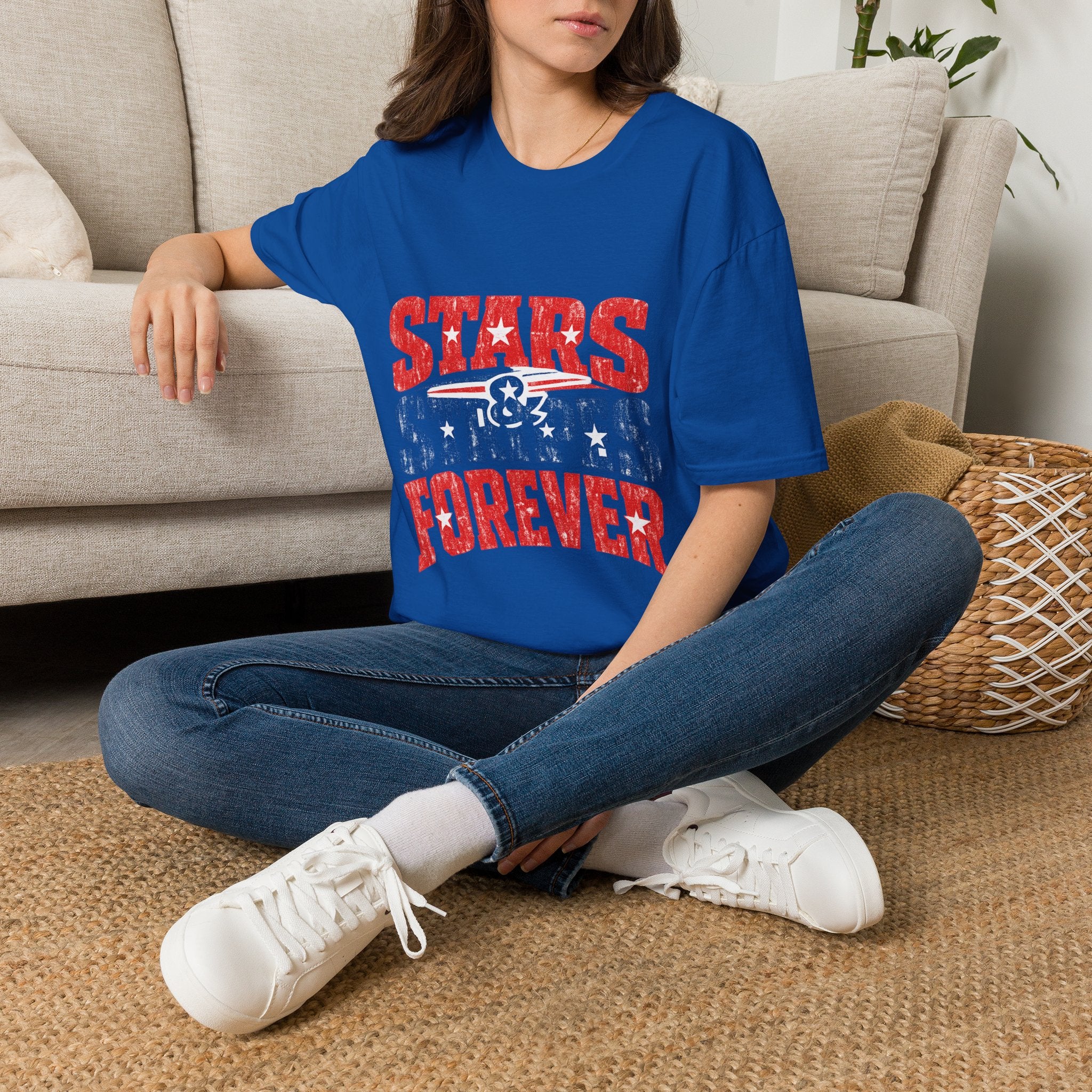 USA Stars & Stripes Forever T-Shirt — Patriotic Red White Blue Graphic Tee