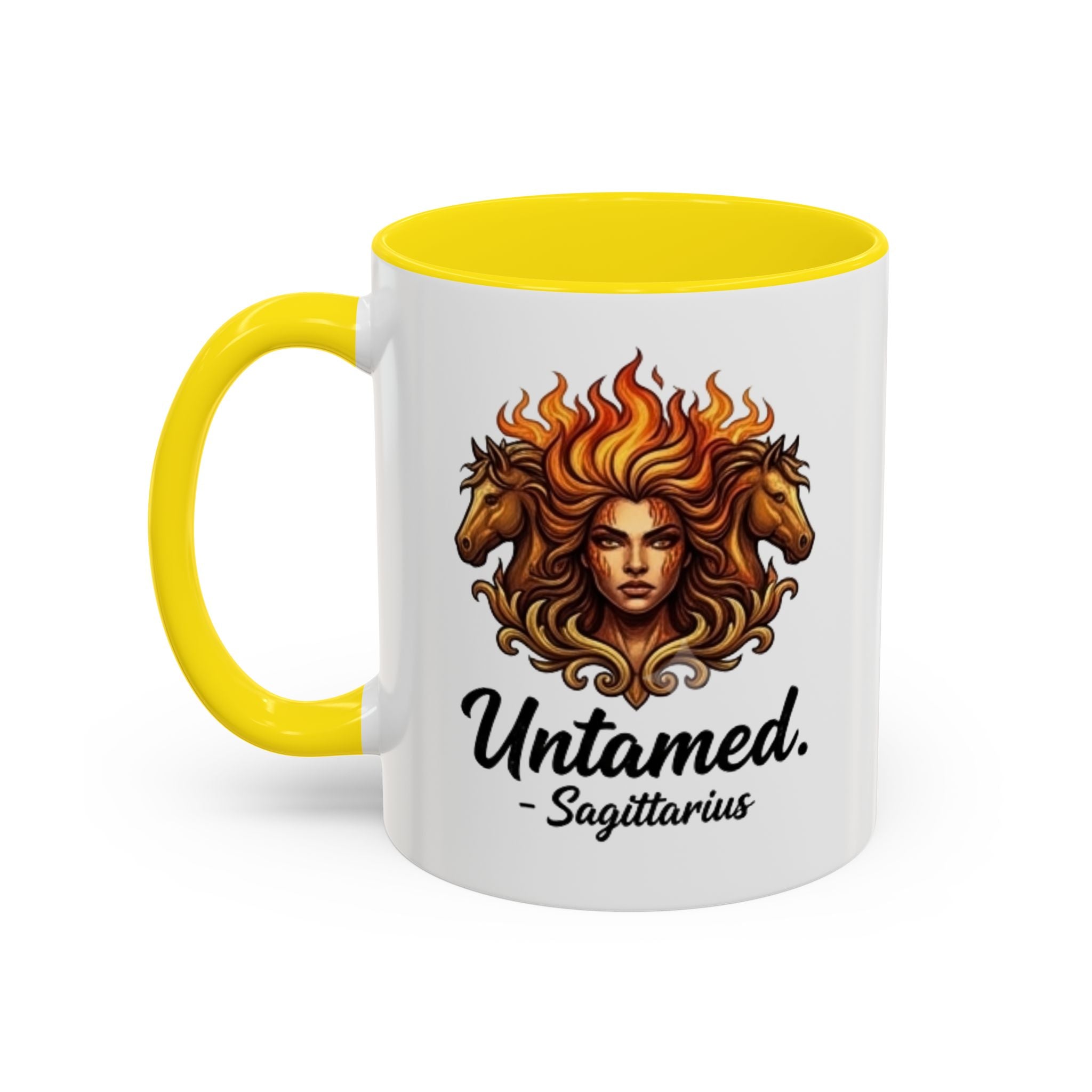 Untamed Sagittarius Coffee Mug — Zodiac Archer Accent Mug (11 oz)