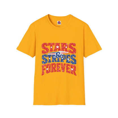 USA Stars & Stripes Forever T-Shirt — Patriotic Red White Blue Graphic Tee