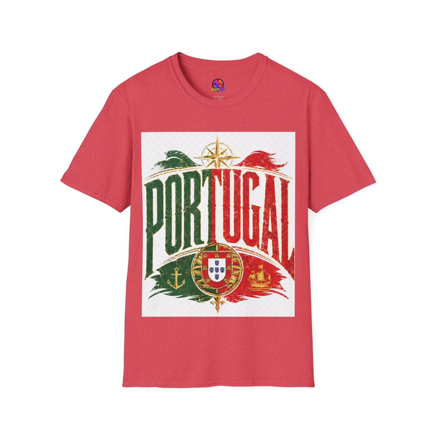 Portugal Vintage Compass T-Shirt — Retro Portuguese Flag Travel Tee