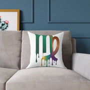 Dripping Virgo Zodiac Square Poly Canvas Pillow