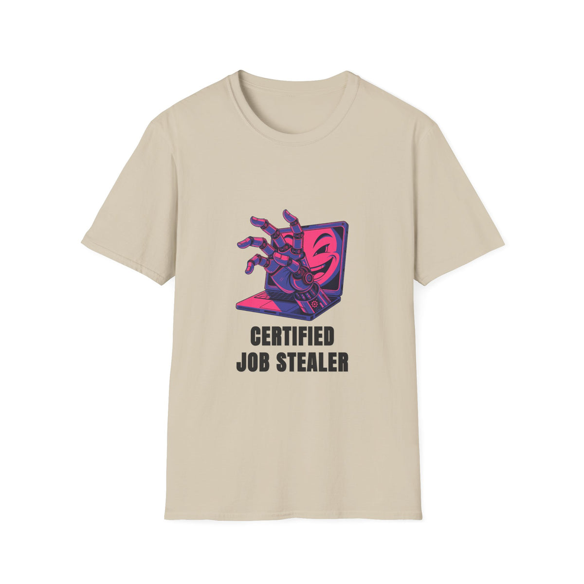 Certified Job Stealer T-Shirt — Retro Cyber Hand Graphic Tee - Trending Now - August 2026