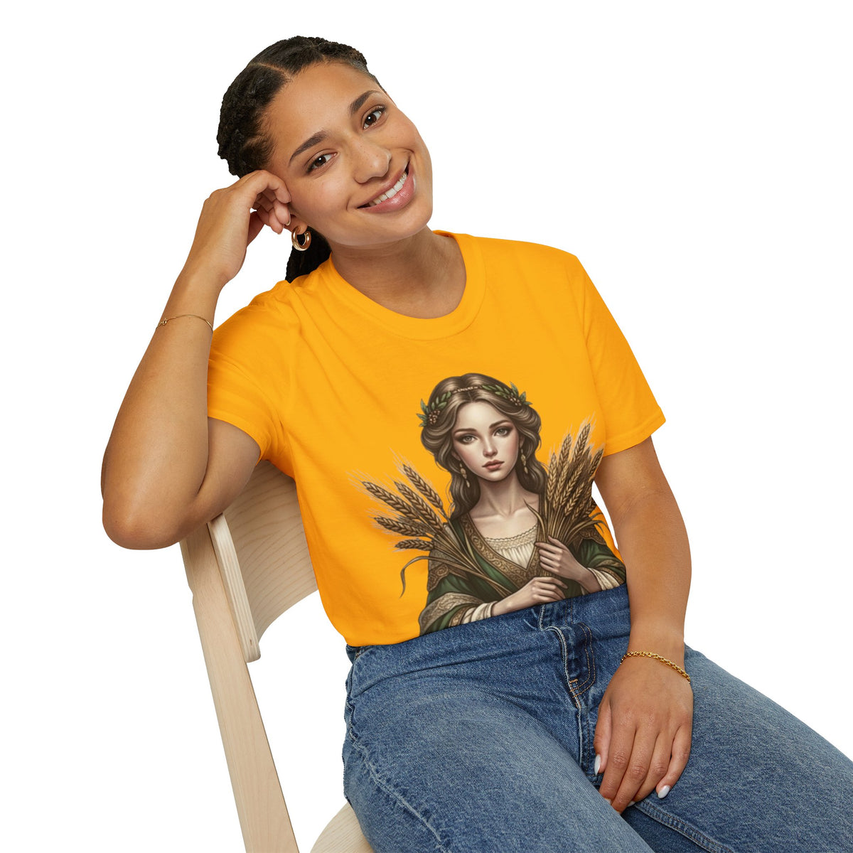 Goddess of Harvest T‑Shirt — Wheat Maiden Graphic Tee