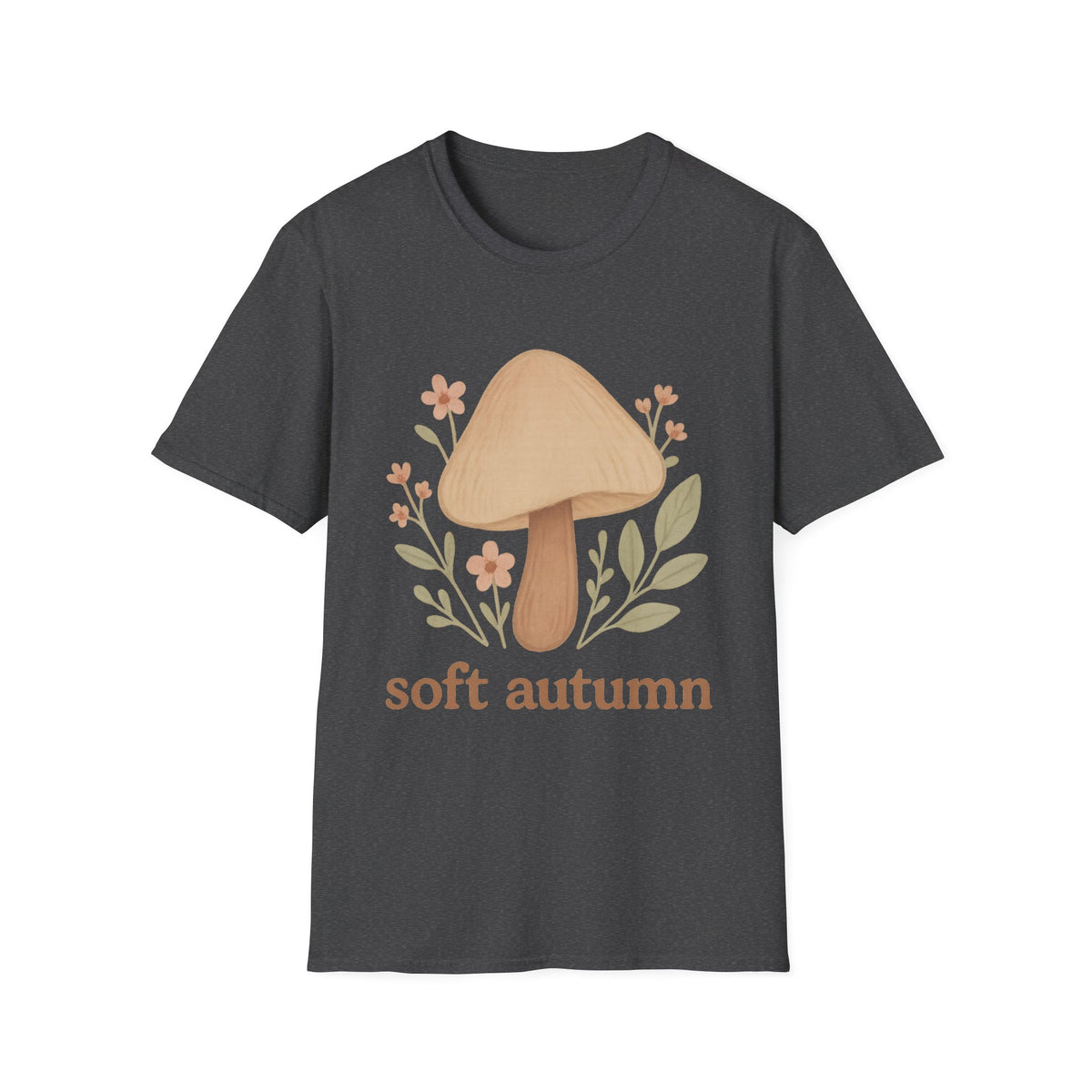 Mushroom Graphic T-Shirt — 'soft autumn' Cozy Nature Tee - Trending Now - September 2026