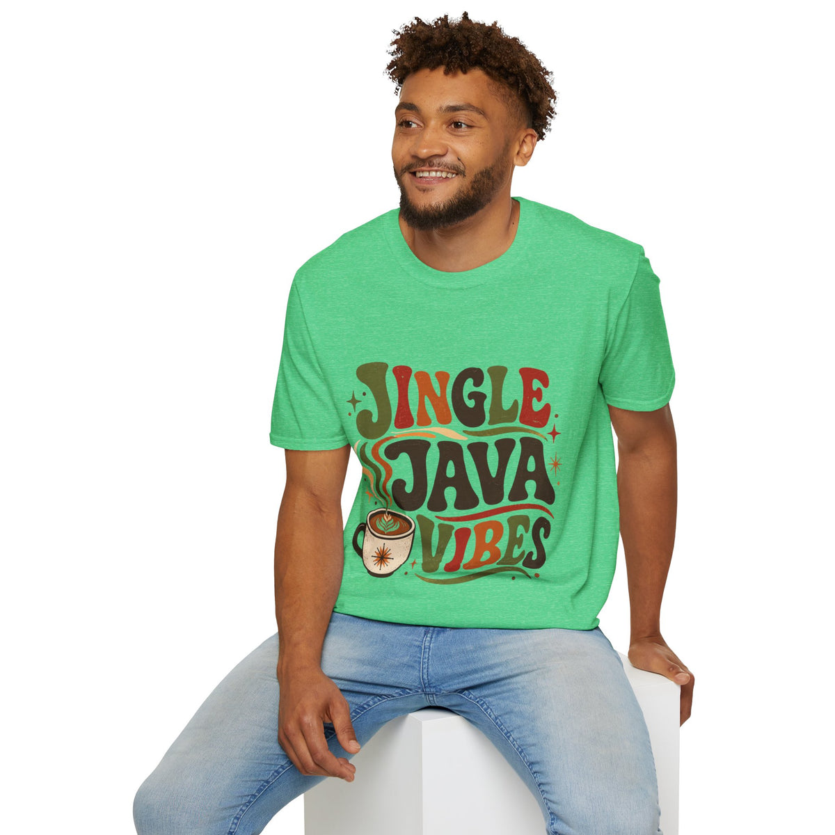 Retro "Jingle Java Vibes" T-Shirt