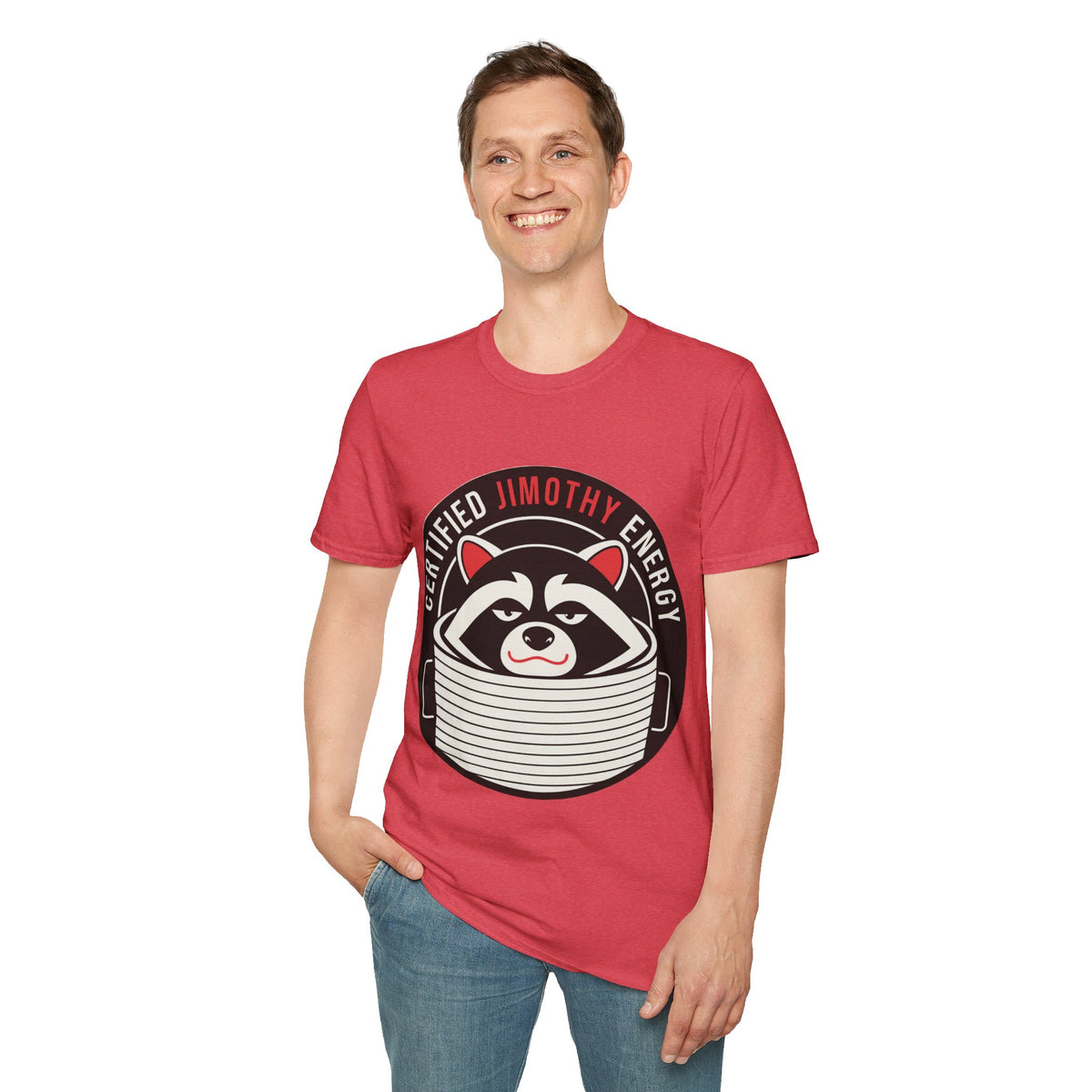 Jimothy Energy T-Shirt — Certified Raccoon Graphic Tee - Trending Now - August 2026