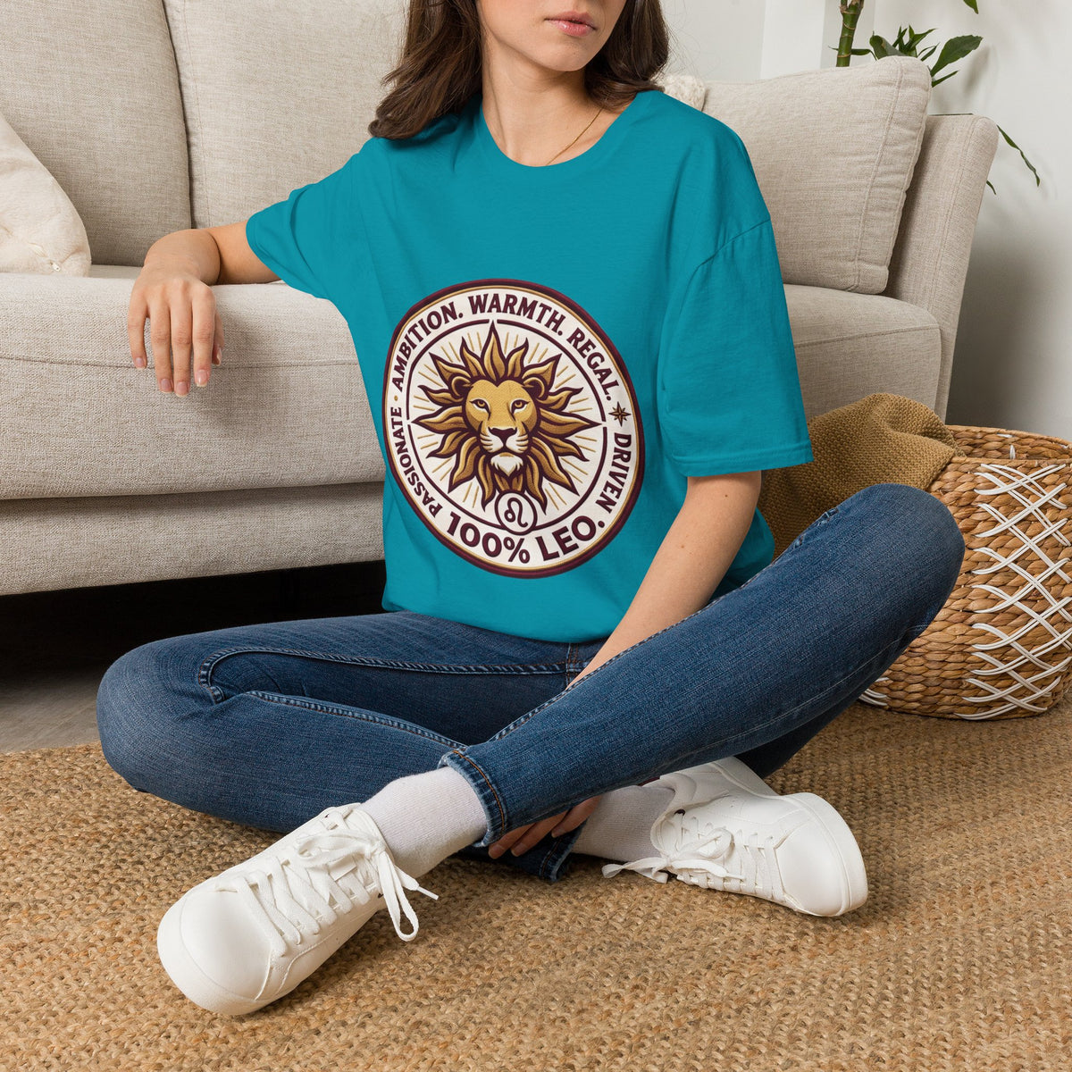Leo Zodiac Lion T-Shirt — Ambition, Warmth & Regal Pride Graphic Tee