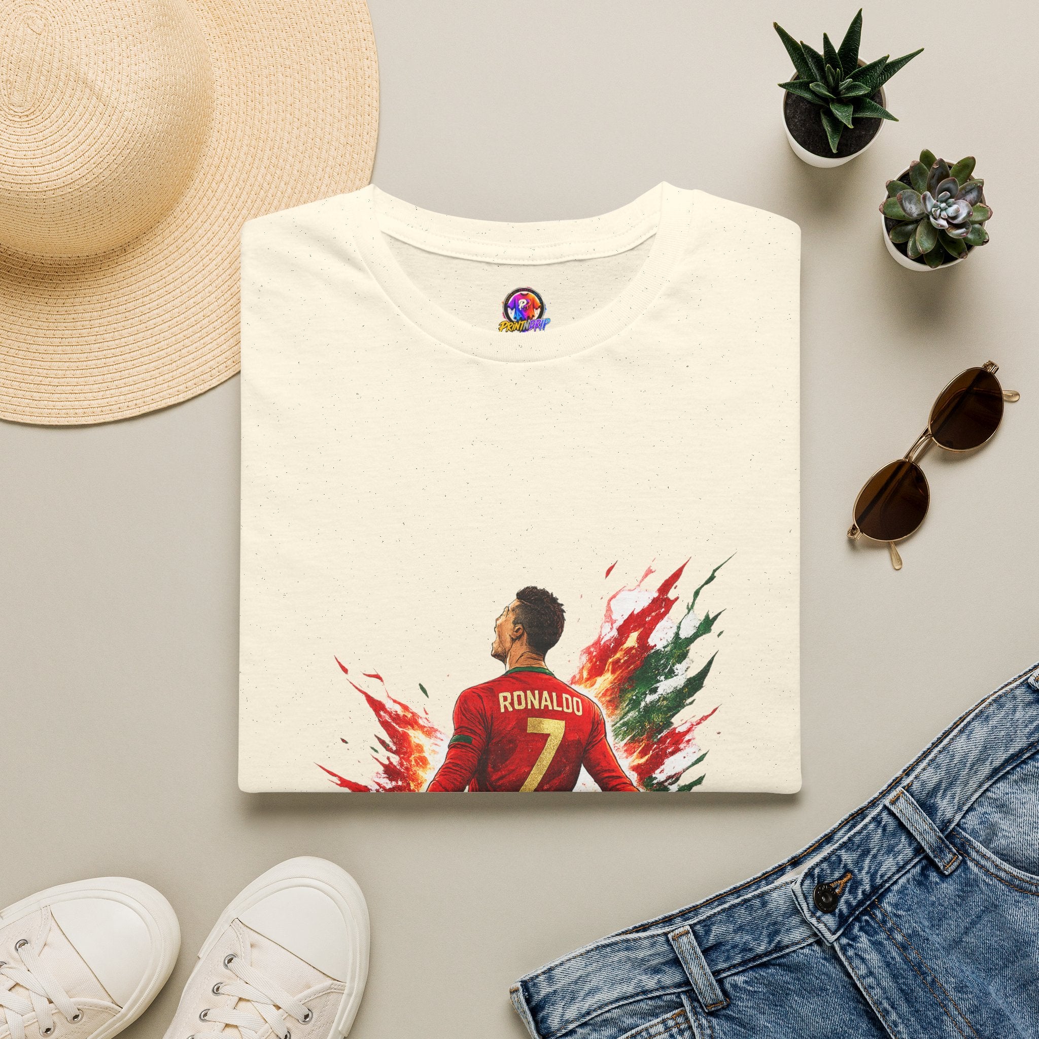 Portugal Soccer Player #7 Graphic T‑Shirt — Dynamic Portugal Fan Tee