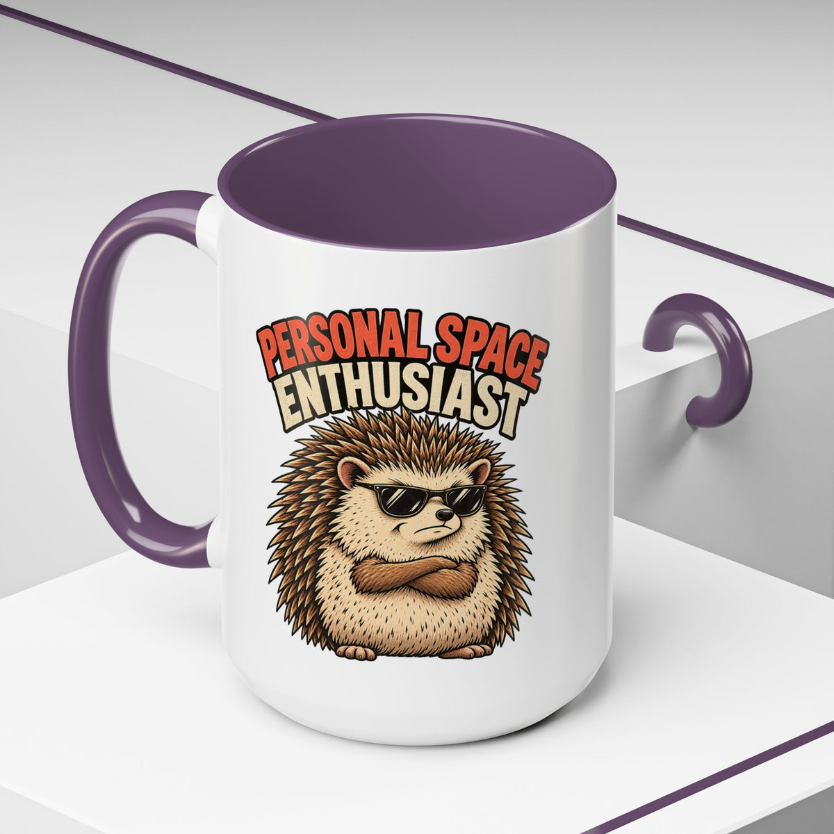 Funny And Witty "Personal Space Enthusiast" Accent Coffee Mug (11, 15oz)
