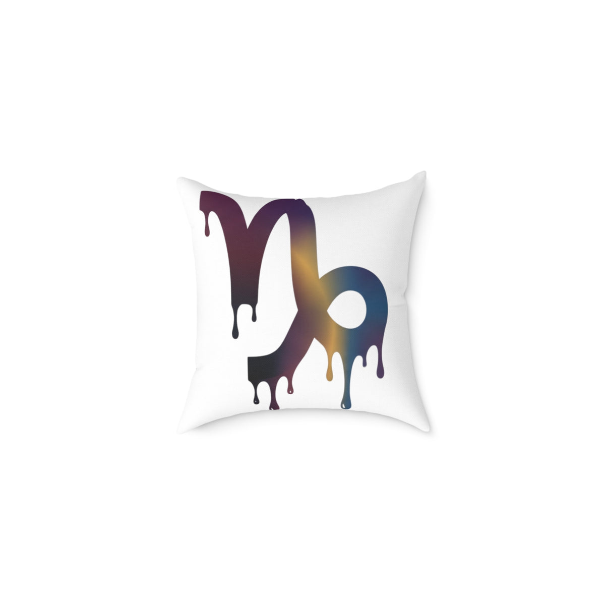Capricorn Drip Zodiac Pillow — Astrological Decorative Throw Cushion