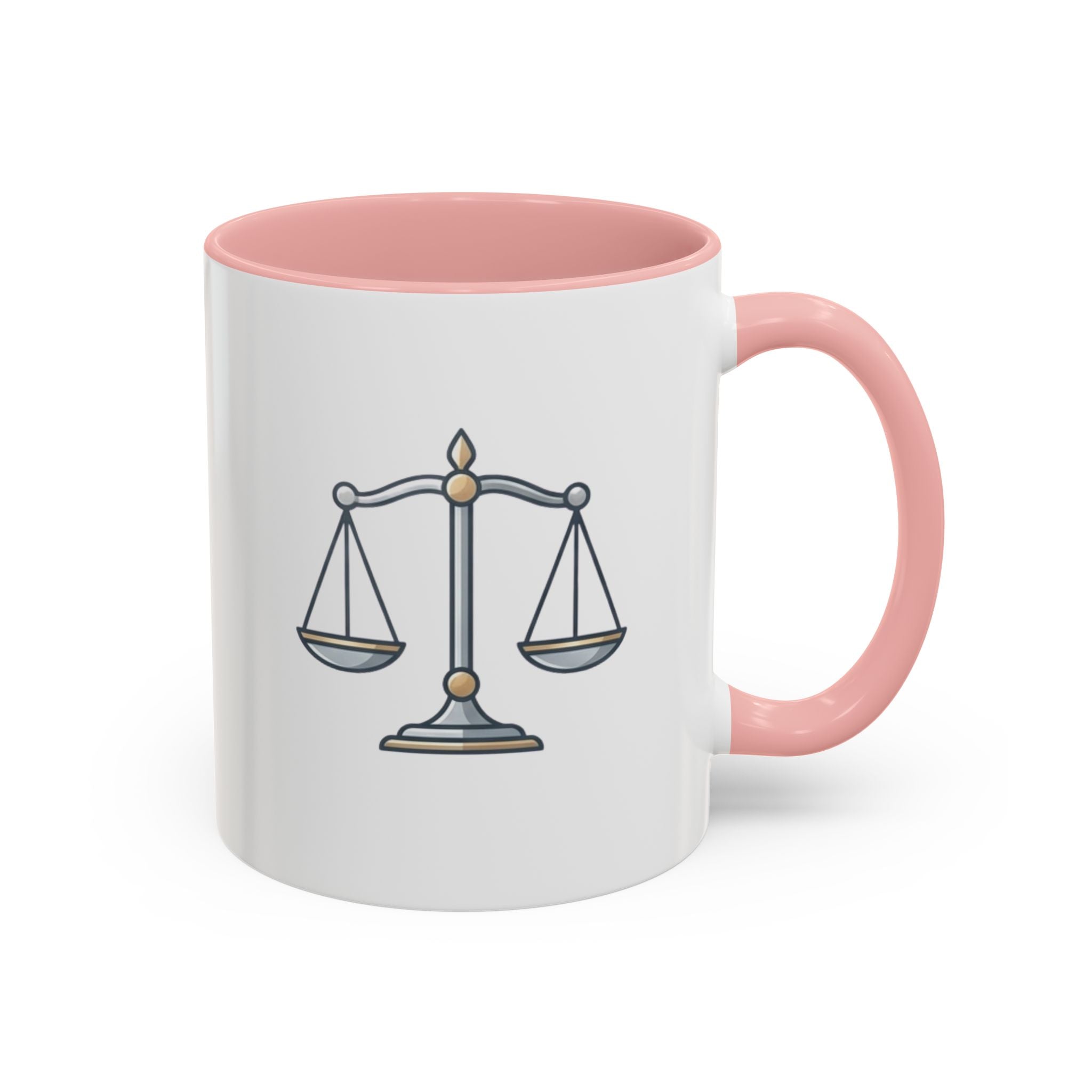 Libra Scales Accent Coffee Mug — Zodiac Libra Horoscope Gift