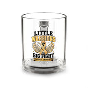 Little Warriors Big Fight Childhood  Cancer Awareness Glass Mug