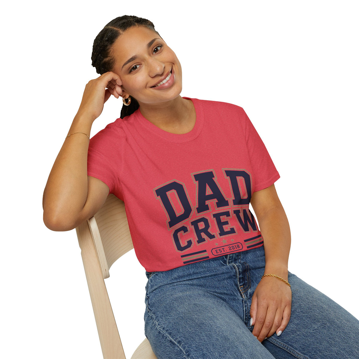 Dad Crew T-Shirt — Vintage Collegiate "DAD CREW" Father's Day Tee