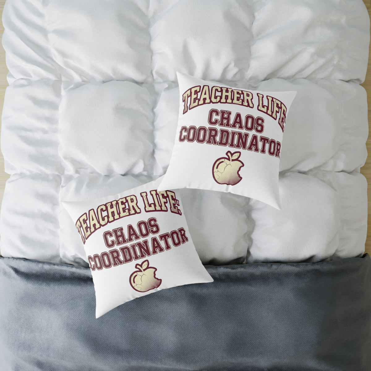 Funny Teacher Life Chaos Coordinator Square Pillow