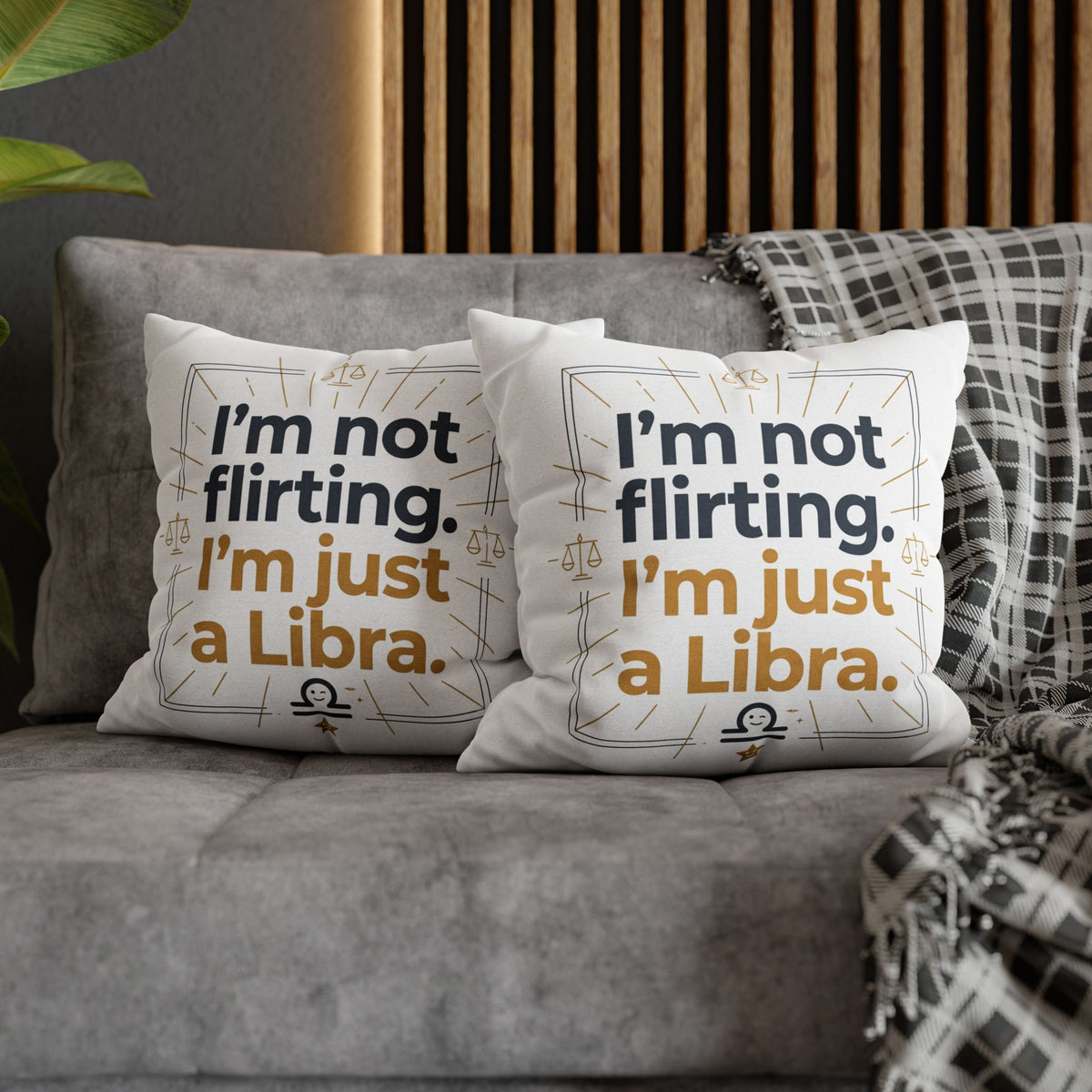 Libra Pillowcase - I Am Not Flirting, I Am Just Libra Polyester Pillowcase