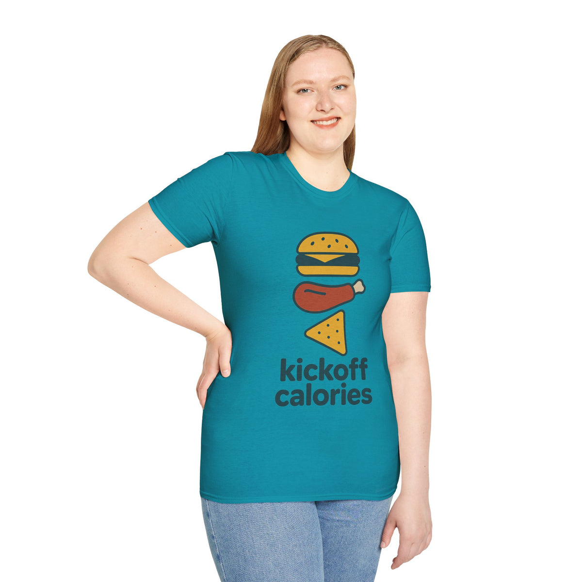 Funny 'Kick Off Calories' T-Shirt — Burger, Drumstick & Pizza Fitness Humor Tee - Trending Now - August 2026