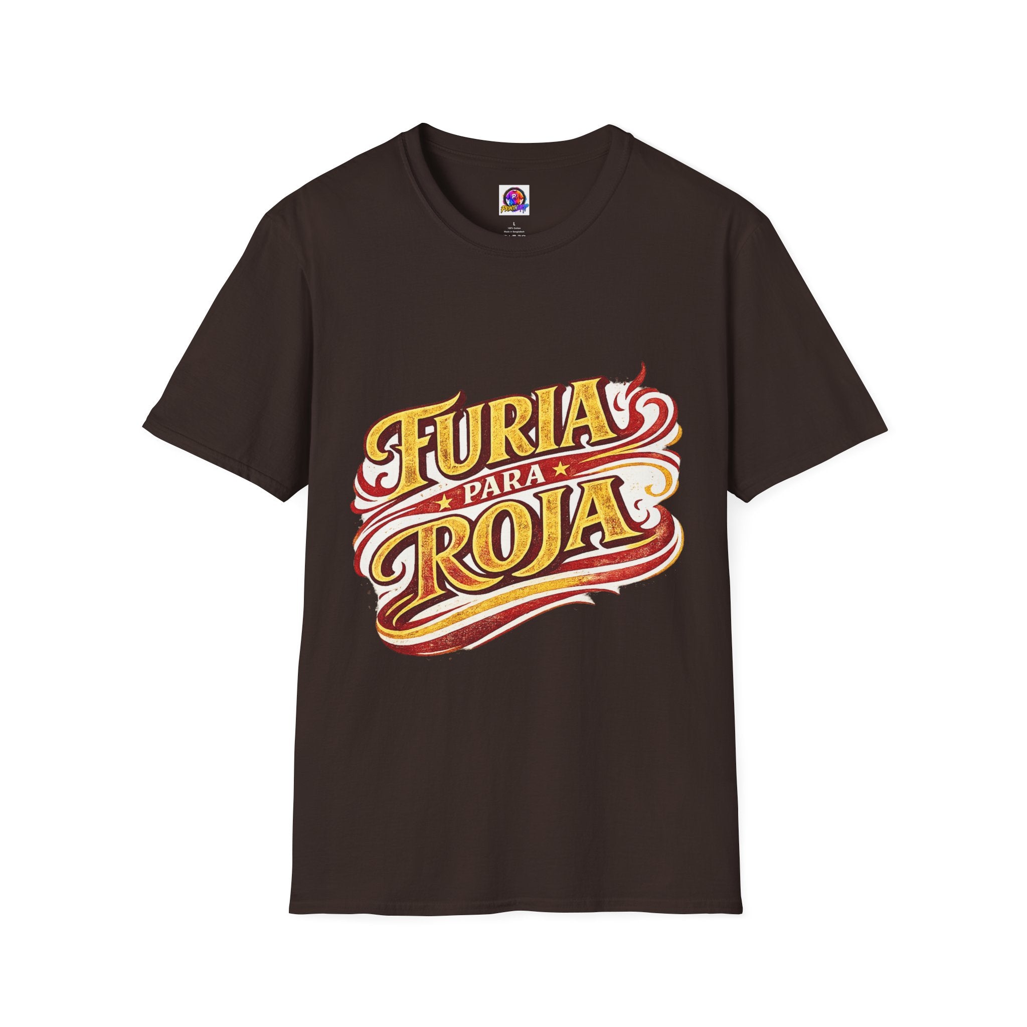 Spain Furia Para Roja T-Shirt — Vintage Flame Spanish Pride Soccer Tee
