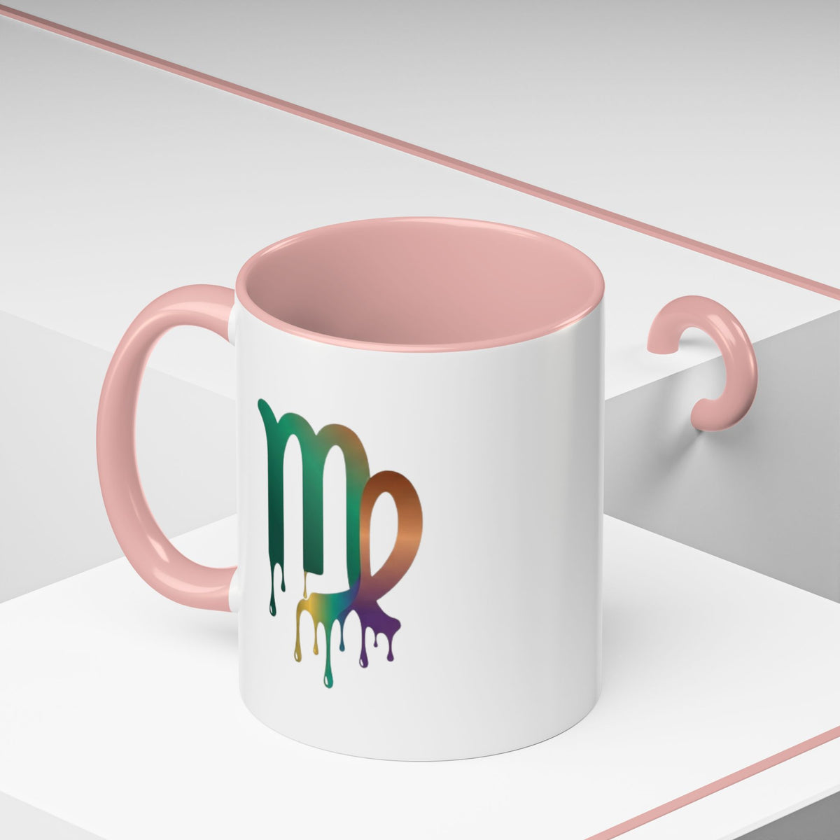 Virgo Zodiac Virgo Drip Accent Coffee Mug — Colorful Zodiac Astrology Gift