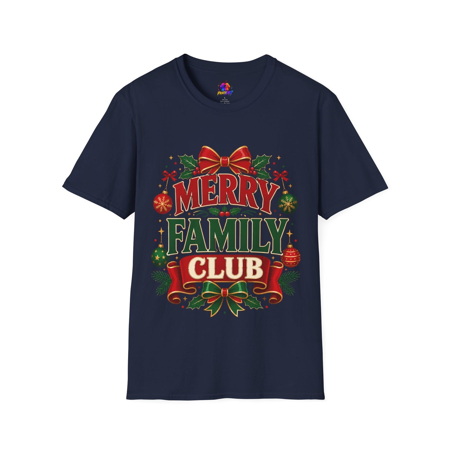 Merry Family Club Christmas T-Shirt