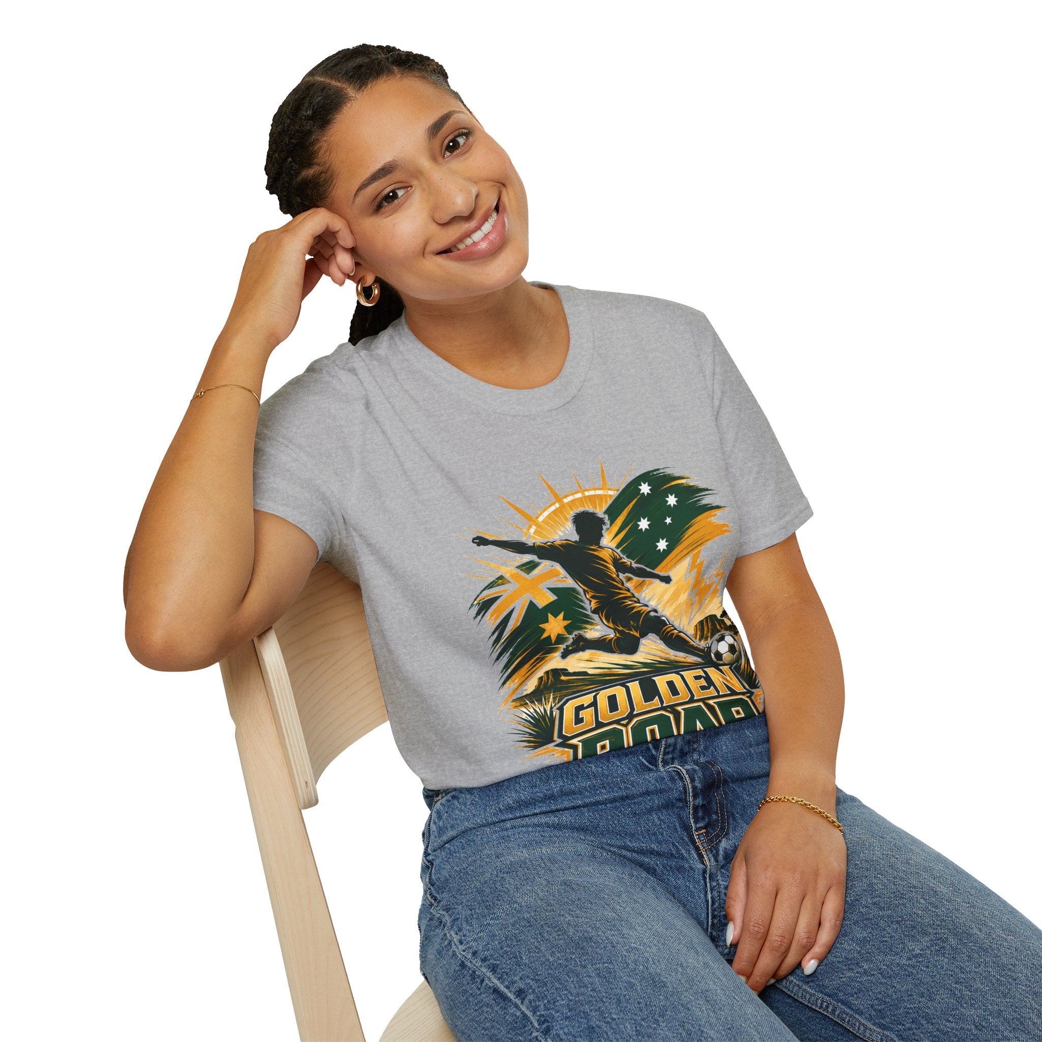 Australia Golden Roar Soccer T-Shirt — Australian Football Fan Tee