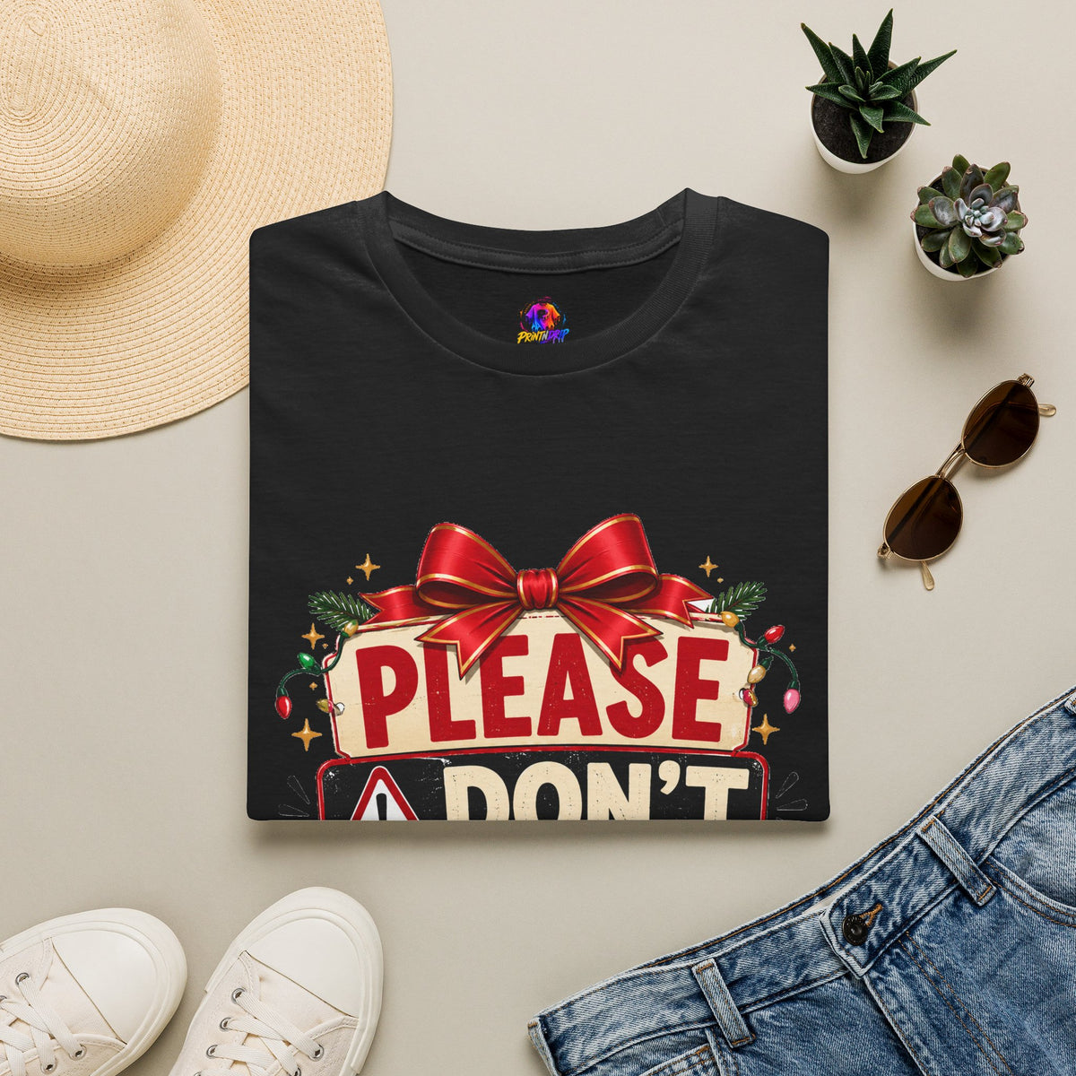 T-Shirt — "Please Don't Ask About My Life Plan" Funny Christmas Graphic Tee