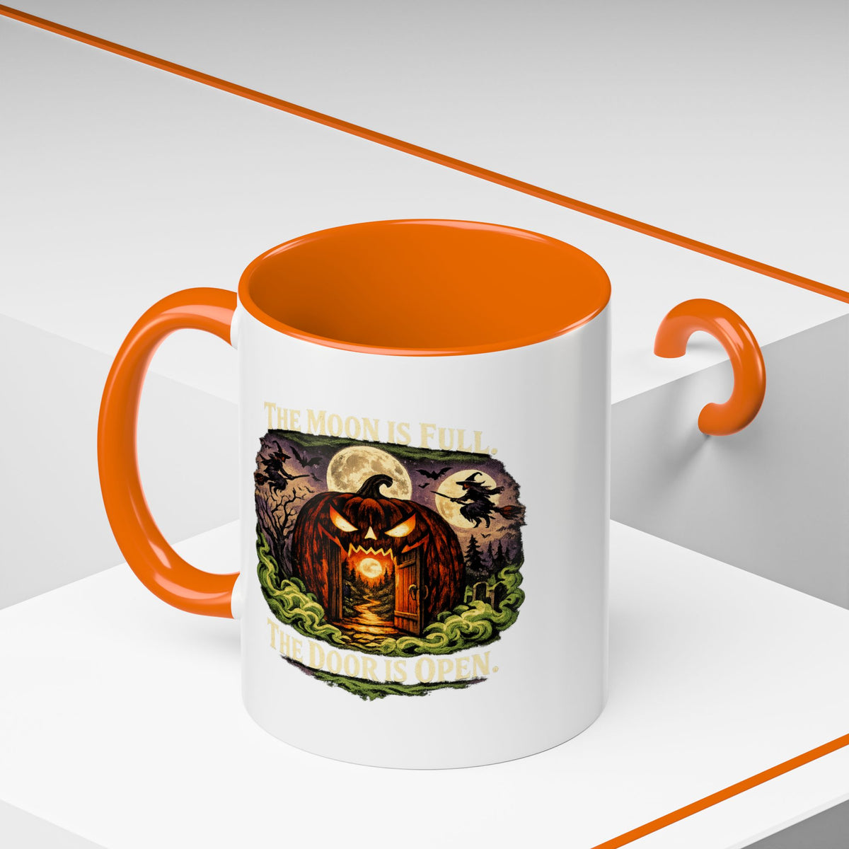 Halloween  The Moon Is Full Accent Coffee Mug