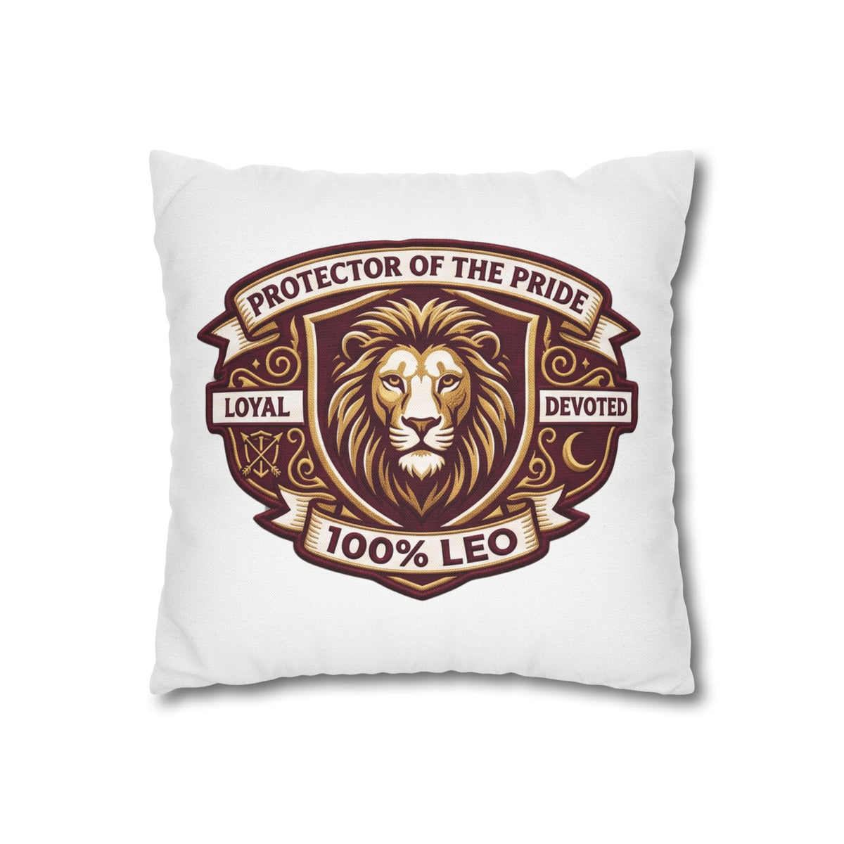 Leo Zodiac Loyal Devoted Spun Polyester Square Pillowcase