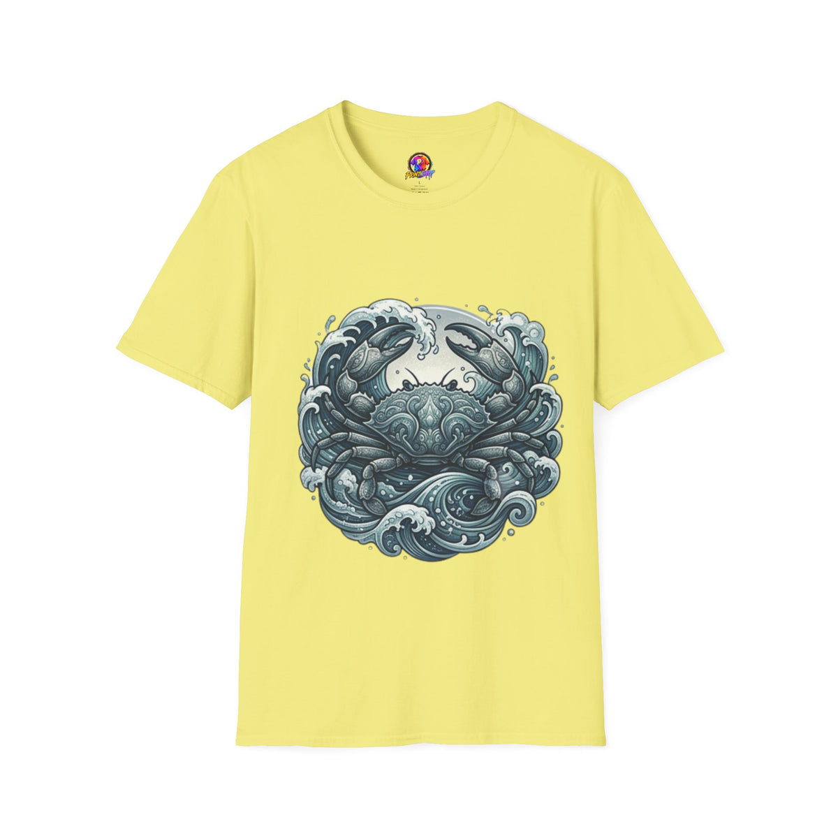 Cancer Zodiac Crab & Waves T-Shirt — Nautical Ocean Art Tee